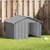 vidaXL Casa para perros acero galvanizado gris 116,5x153x81,5 cm