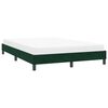vidaXL Estructura cama sin colch&oacute;n terciopelo verde oscuro 140x190 cm