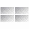 vidaXL Pelda&ntilde;o 4 uds. 40 x 20 cm Plateado Aluminio Rectangular