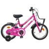 vidaXL Bicicleta Infantil 12 Pulgadas para 2-4 a&ntilde;os Rosa y Negro
