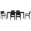 vidaXL Conjunto de Comedor de Jard&iacute;n 7 pcs Negro