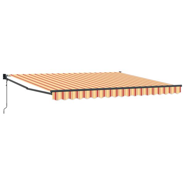 vidaXL Toldo Retr&aacute;ctil amarillo y naranja 400 x 300 cm Poli&eacute;ster