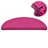 vidaXL Alfombrillas para escaleras 15 unidades 56x17x3 cm Rosa Semicircular