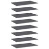 vidaXL Estante estanter&iacute;a 8 uds contrachapada gris brillo 80x50x1,5 cm