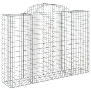 vidaXL Cesta gaviones forma arco hierro galvanizado 200x50x140/160 cm