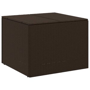 vidaXL Caja de almacenaje de jard&iacute;n rat&aacute;n sint&eacute;tico marr&oacute;n 291L