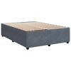 vidaXL Cama box spring con colch&oacute;n terciopelo gris oscuro 160x200 cm