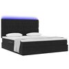 vidaXL Cama con almacenamiento y LED Negro 180 x 200 cm Terciopelo