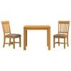 vidaXL Conjunto de comedor 3 uds. Gris Madera de Roble S&oacute;lido