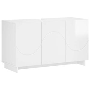 vidaXL Armario de ba&ntilde;o Blanco Brillante 101 x 41 x 58 cm