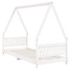 vidaXL Estructura de cama para ni&ntilde;os madera de pino blanco 80x200 cm