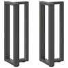 vidaXL Patas para consola en forma de T (2 unidades), antracita, 25 x 28 x (72-73) cm, acero