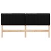vidaXL Cabecero tapizado Marr&oacute;n y Negro 200 cm Madera de pino macizo