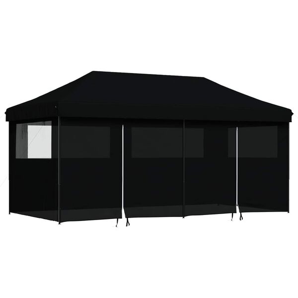 vidaXL Carpa de Fiesta Negro 292 x 580 x 315 cm Tela Oxford