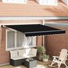 vidaXL Toldo Retr&aacute;ctil Manual Negro 350 x 250 cm Poli&eacute;ster y Aluminio