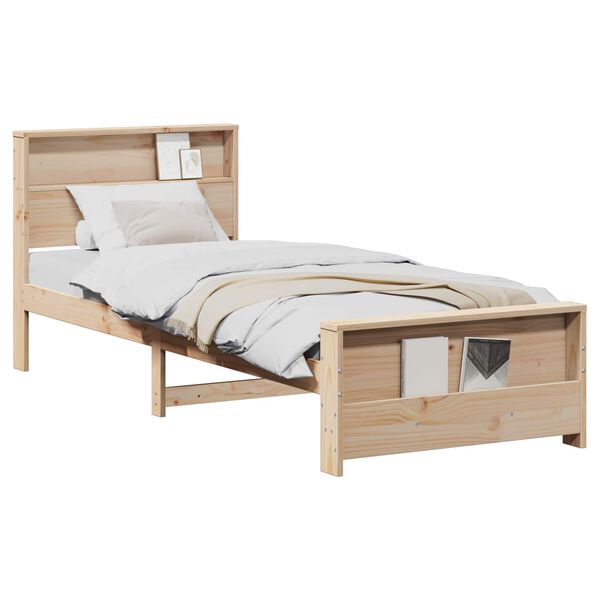 vidaXL Estructura de cama Marr&oacute;n 90 x 200 cm Madera de ingenier&iacute;a