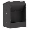 vidaXL Comedero para Conejos Negro 64.5 x 25.5 x 45.5 cm