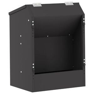 vidaXL Comedero para Conejos Negro 33,5 x 25,5 x 45,5 cm 3 kg