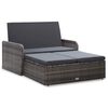 vidaXL Set de muebles de jard&iacute;n 2 pzas y cojines rat&aacute;n sint&eacute;tico gris