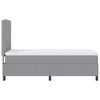 vidaXL Cama tipo Box Spring con colch&oacute;n Gris Claro 100 x 200 cm tela