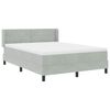 vidaXL Cama tipo Box Spring Gris Claro 200 x 140 cm Terciopelo