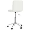 vidaXL Silla de comedor giratoria cuero sint&eacute;tico blanco