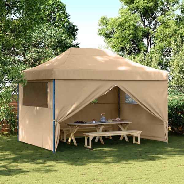 vidaXL Carpa de Fiesta Beige 279 x 410 x 315 cm Tela Oxford