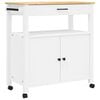vidaXL Carrito de cocina MONZA madera maciza de pino 84x40x88,5 cm