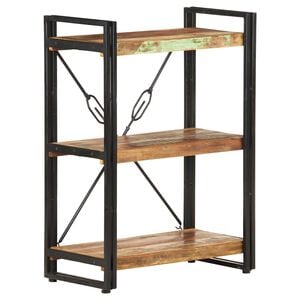 vidaXL Estanter&iacute;a de 3 niveles de madera maciza reciclada 60x30x80 cm
