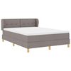 vidaXL Cama tipo Box Spring con colch&oacute;n Taup&eacute; 140 x 190 cm tela