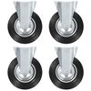 vidaXL Ruedas fijas 4 unidades 200 mm