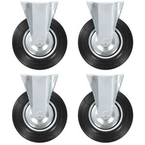 vidaXL Ruedas fijas 4 unidades 200 mm