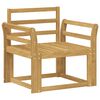 vidaXL Conjunto de sof&aacute;s de exterior Madera de Acacia S&oacute;lida Blanco