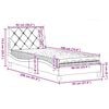 vidaXL Cama con colch&oacute;n tela negro 90x190 cm