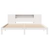 vidaXL Cama con estantería sin colchón madera maciza blanca 180x200 cm