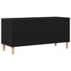 vidaXL Mueble para discos de vinilo Roble Negro 100 x 38 x 48 cm