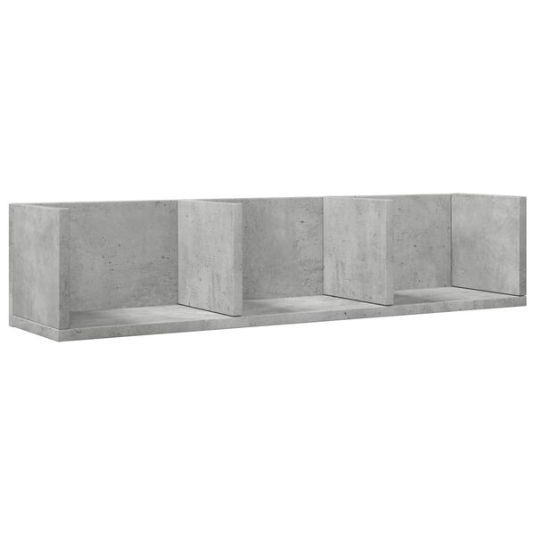 vidaXL Mueble de pared madera ingenier&iacute;a gris hormig&oacute;n 75x18x16,5 cm