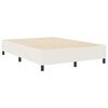 vidaXL Cama de plataforma Crema 140 x 190 cm tela