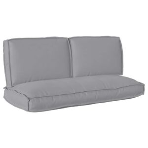 vidaXL Juego de Cojines Tela Oxford Gris 120 x 50 x 52 cm