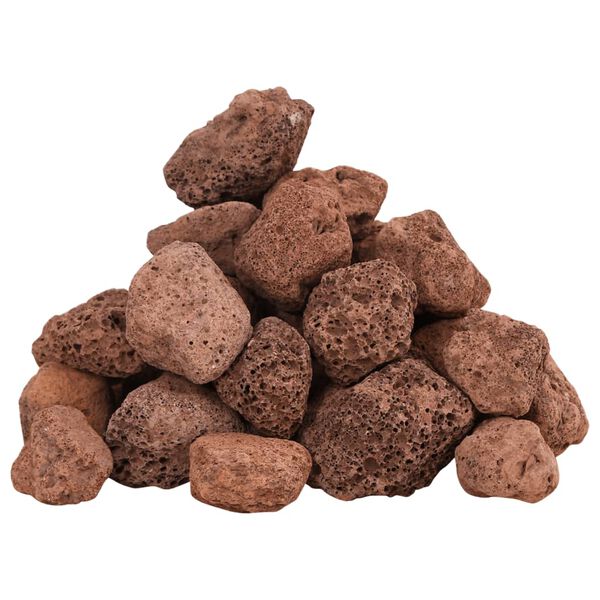 vidaXL Rocas volc&aacute;nicas rojas 10 kg 3-5 cm