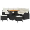 vidaXL Conjunto de sof&aacute;s de jard&iacute;n 8 uds. Negro rat&aacute;n sint&eacute;tico