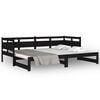 vidaXL Sof&aacute; cama extra&iacute;ble sin colch&oacute;n negro 2x(90x190) cm
