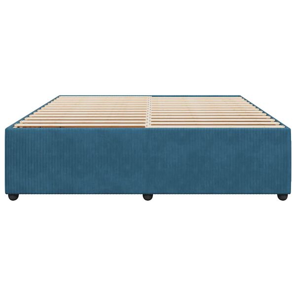 vidaXL Estructura de cama sin colch&oacute;n terciopelo azul 200x200 cm