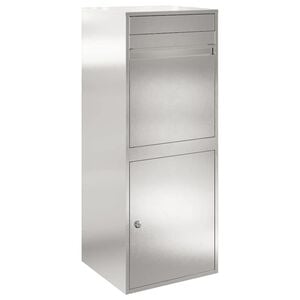 vidaXL Caja de entrega de paquetes Plateado 41 x 38 x 103 cm