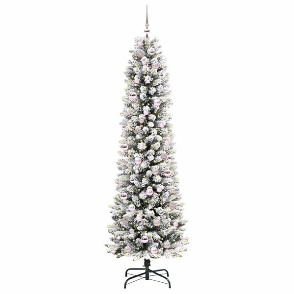 vidaXL &Aacute;rbol de Navidad artificial 210 cm PVC, Metal y Pl&aacute;stico