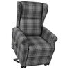 vidaXL Sill&oacute;n de masaje elevable de tela gris