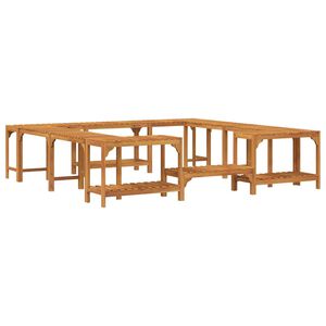 vidaXL Alrededor de Spa Madera de Acacia S&oacute;lida Marr&oacute;n
