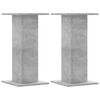 vidaXL Soportes de plantas 2 uds madera gris hormig&oacute;n 30x30x60 cm