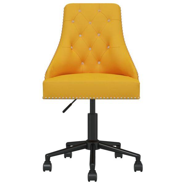 vidaXL Sillas de comedor giratorias 4 unidades terciopelo amarillo