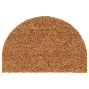 vidaXL Felpudo semicircular de fibra de coco natural 40x60 cm
